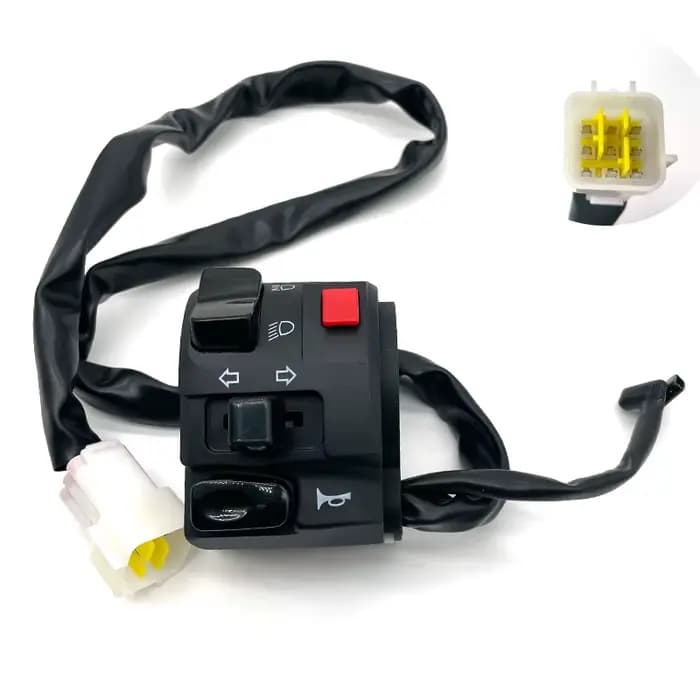 1 pièces gauche 22mm commutateurs de moto bouton de klaxon de moto clignotant voyant d'avertissement