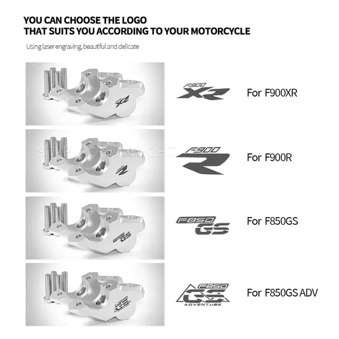 Accessoires de moto, adaptateur d'extension de pince de barre de poignée de traînée pour BMW F900R F