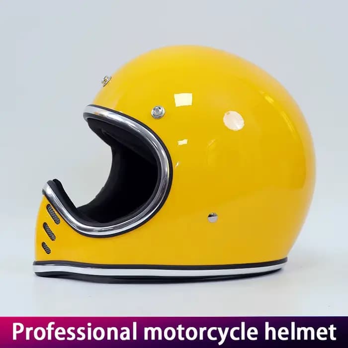 Casque de moto japonais rétro pointe de croisière casque en plastique renforcé de fibres de verre ca