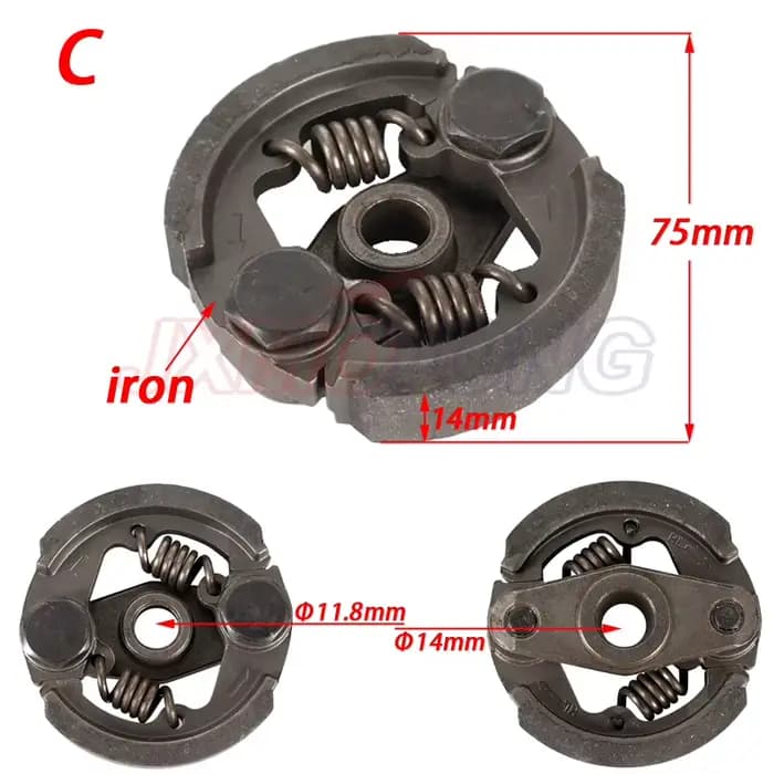 2 temps 47cc 49cc aluminium ou fer Minimoto embrayage centrifuge alliage Mini Moto Dirt Bike Atv Qua