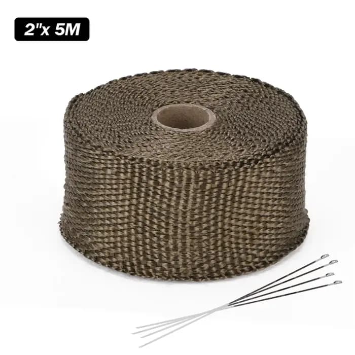 Rouleau d'isolation thermique pour collecteur d'échappement de moto, 5M/10M/15M, résistant avec atta