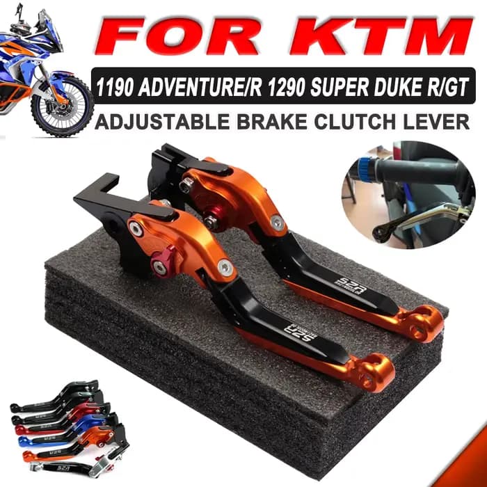 Leviers d'embrayage de frein pliables à poignée réglable, accessoires de moto, KTM 1290 Super Advent