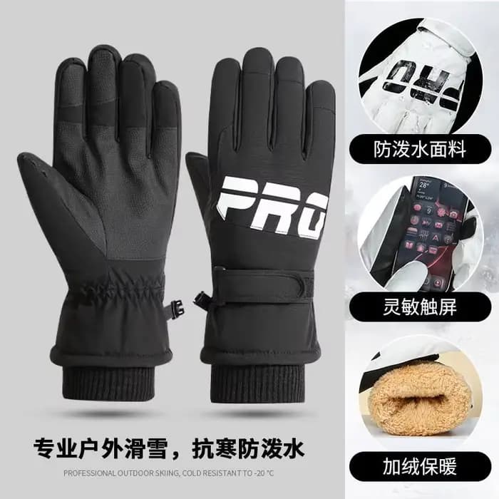 Gants d'hiver en polaire épaisse pour le ski et le cyclisme, imperméables et coupe-vent, gants d'ext