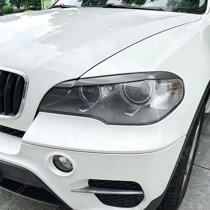 Autocollant de couverture de lampe, sourcils de phare avant de voiture, pour BMW X5 E70 30d 48i 30i