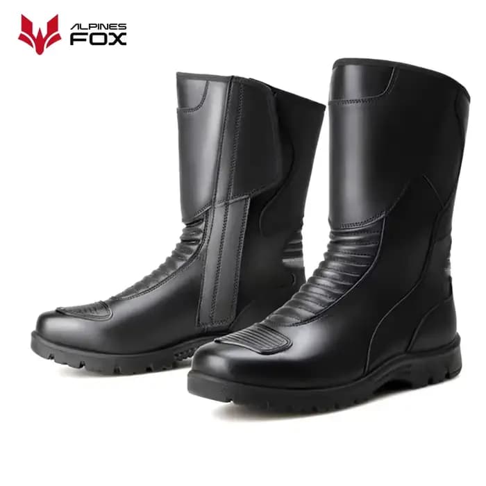 Bottes d'équitation de moto vintage en cuir pour hommes, chaussures d'équitation de vélo de course,