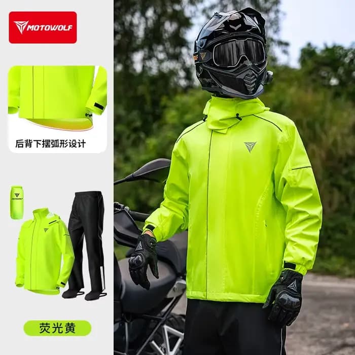 MOTOWOLF moto imperméable ensemble pantalons de pluie costume pour hommes femmes personne seule lége