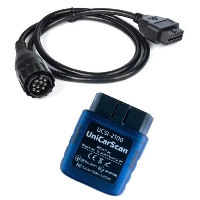 UniCarScan-Adaptateur de diagnostic Bluetooth pour moto BMW, câble de 100cm, prend en charge Android