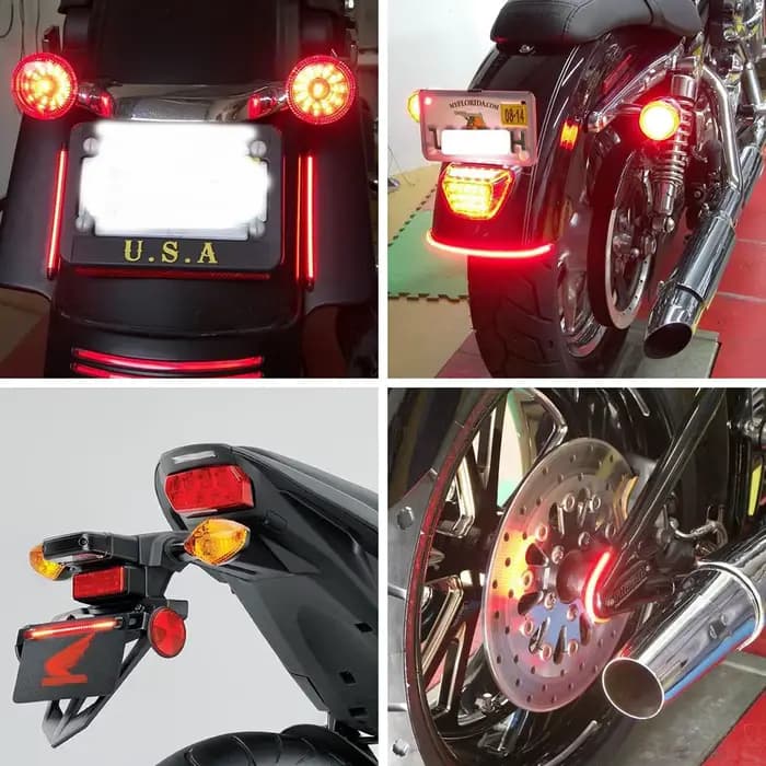 Bande de barre lumineuse Flexible pour moto, 48 LED, frein arrière pour Indian Scout Bobber Mt 09 Ke