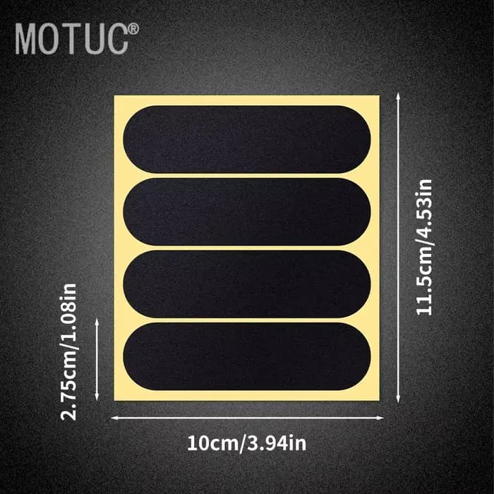 1 ensemble d'autocollants réfléchissants noirs pour casque, autocollants en vinyle imperméables pour