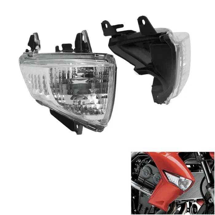 Clignotant avant clair/noir/Orange pour Kawasaki ER6N ER6F ER6R 2009-2011 2010, accessoires de moto
