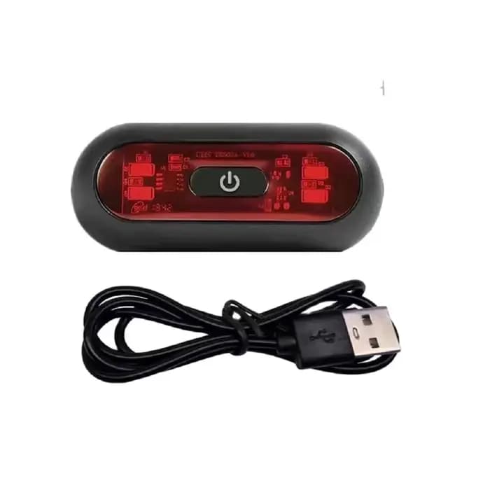 Feu arrière de casque Rechargeable à 4 lampes, feu arrière de moto et de vélo, Signal de sécurité, l