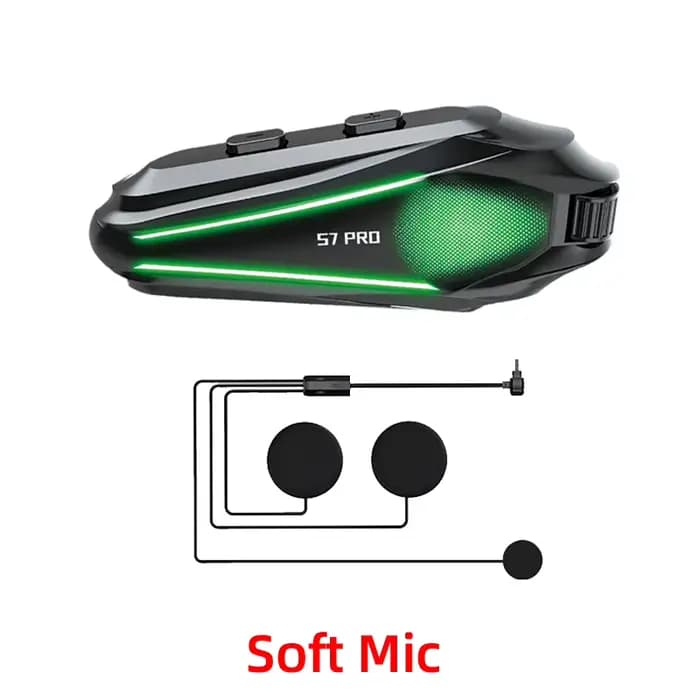Nouveau S7 Pro casque de moto interphone casque Bluetooth 5.3 IP67 étanche partage de musique réduct