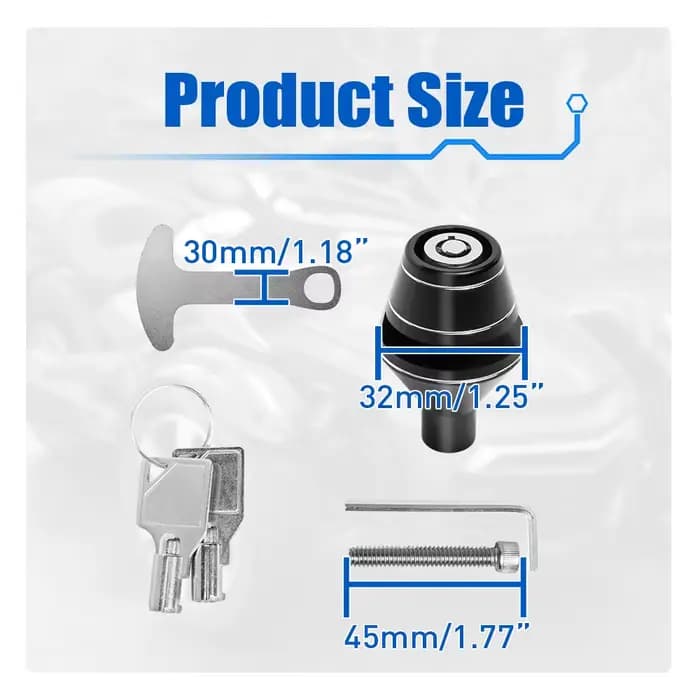 Verrou de sécurité pour casque antivol, robuste, en aluminium CNC, de haute qualité, pour accessoire