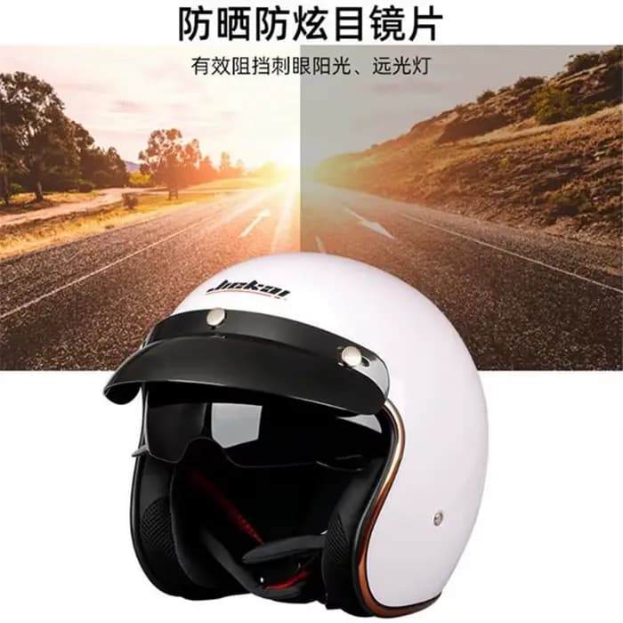 Casque de moto JIEKAI 510, homologué DOT, vintage, 3/4, léger, pour chopper, rétro, capacete, casco