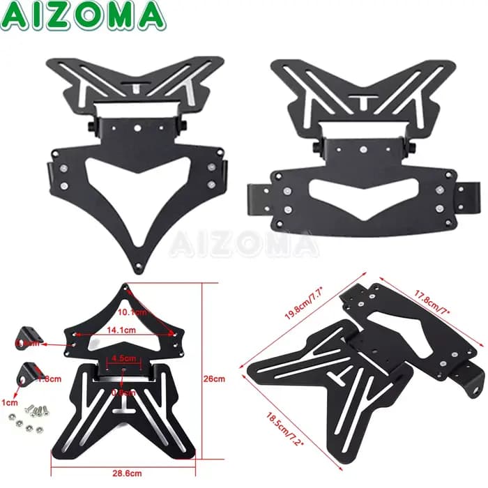 Support de plaque d'immatriculation éliminateur de garde-boue de moto, pour Yamaha Honda Kawasaki Su