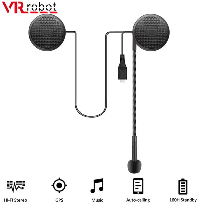 VR robot Casque de moto ultra-mince casque Bluetooth sans fil écouteurs mains libres lecteur de musi