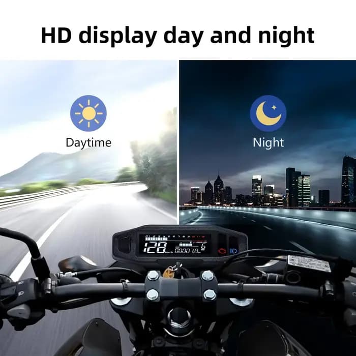 Compteur de vitesse numérique universel pour moto, compteur de moto, tachymètre numérique, capteur d