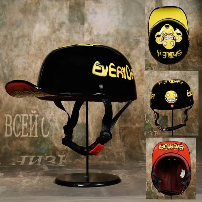 Casque de Moto rétro, demi-visage, Vintage, pour Scooter et motard
