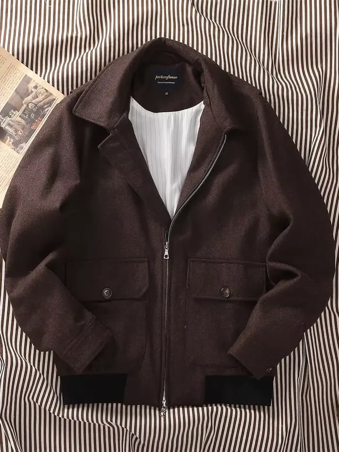 POT & CRAFTSMAN Veste de pilote vintage de style américain pour homme A2 Ingénieur Top Style Old Mon
