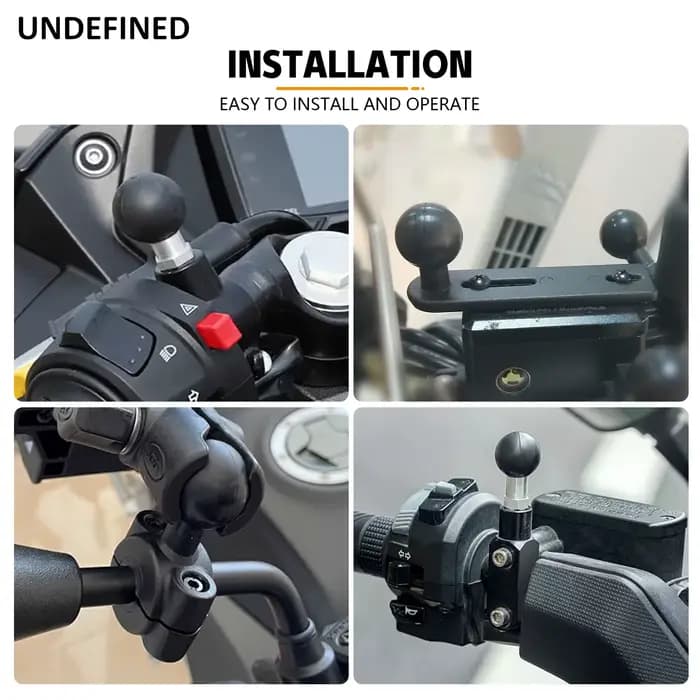 Adaptateur de montage de tête sphérique 1 pouce 25mm, Clip de guidon de moto et de vélo, support de