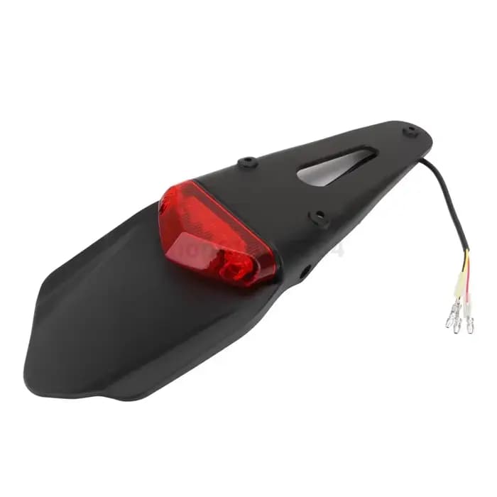 Garde-boue universel pour moto, feu arrière de frein LED rouge, support de plaque d'immatriculation