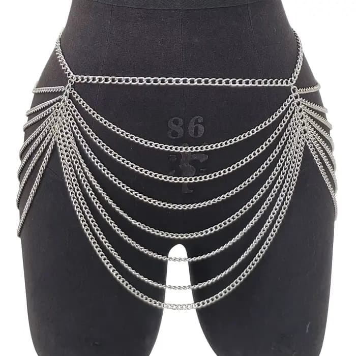 Chaîne de taille décorative pour jupe midi sexy, chaîne de taille à pampilles, accessoires pour fill