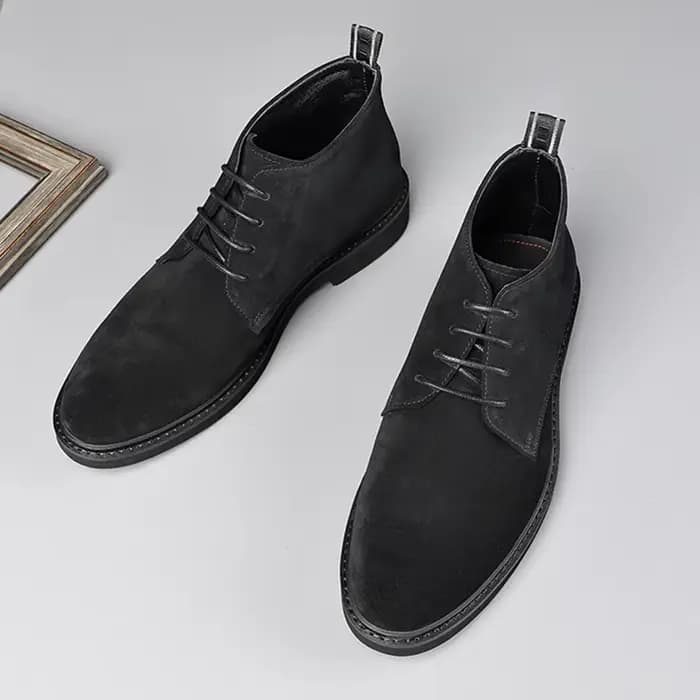 Bottes en cuir pour hommes New Style, laçage haut. Fabriqué en cuir véritable. Fait main, travail, s