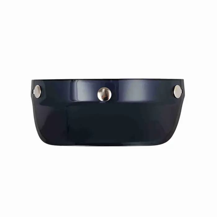 Visière de casque de moto réglable avec un design à trois boutons, casque de moto rétro 3/4 ouvert,