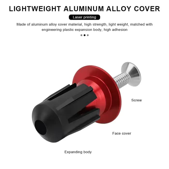 1 paire de bouchons d'extrémité de guidon de vélo en alliage d'aluminium, embout de guidon de vélo d