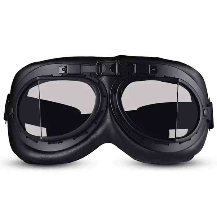 Casque de moto en cuir allemand Style pilote moto visage ouvert rétro demi-casque croisière Chopper