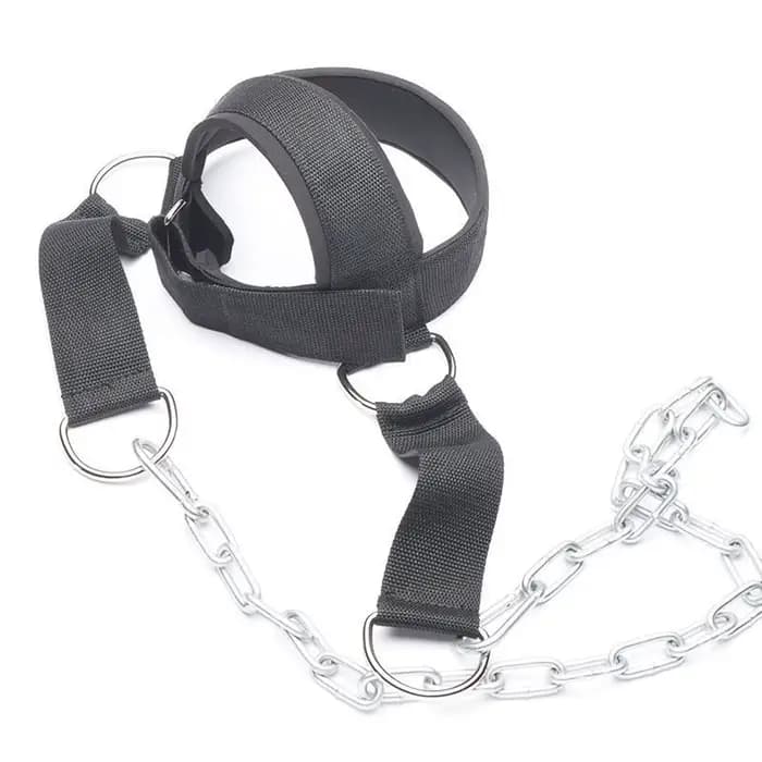Harnais professionnel pour la tête et le cou avec chaîne en acier | Ceinture de renforcement du co