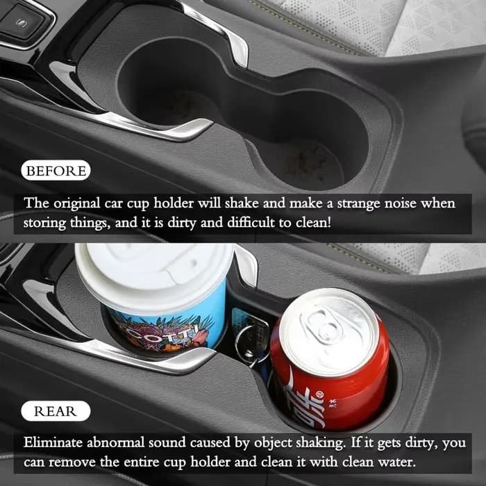 Boîte de rangement pour porte-gobelets Chevrolet Bolt EUV/EV 2022-2024, en TPE, absorbant les chocs,
