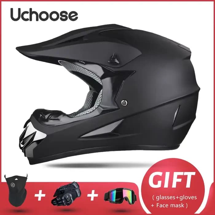 Casque de moto tout-terrain professionnel pour adultes et enfants, casque de moteur de course DOT de