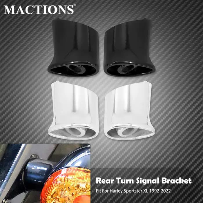 Support de clignotant arrière de moto, support noir/Chrome pour Harley Sportster XL 1200 883 72 48 I