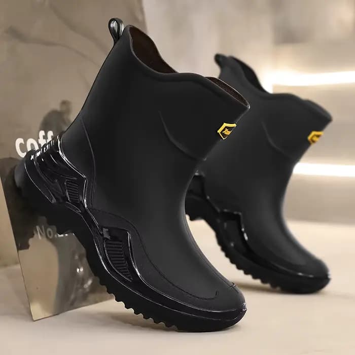 Nouvelles bottes de pluie mi-mollet pour hommes été 2026, chaussures en caoutchouc multicolores au d