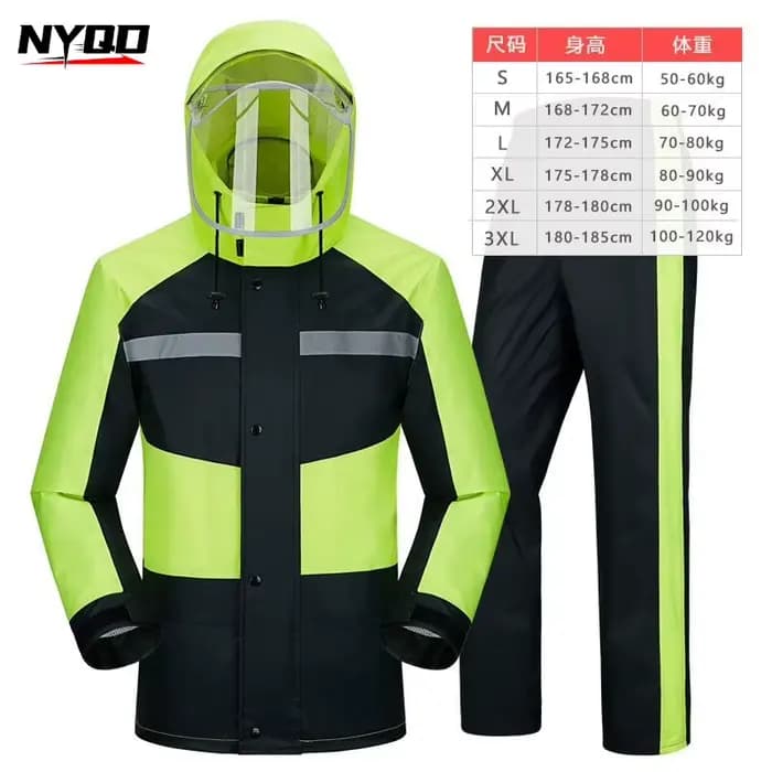 Ensemble imperméable 2 pièces pour adulte (veste et pantalon) pour moto, vélo électrique, équipement