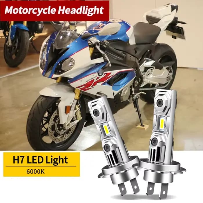 Phares LED H7 6000K blanc 12V pour motos, 30W, adaptés à la BMW S1000rr 2009 2010 2011 2012 2013 201