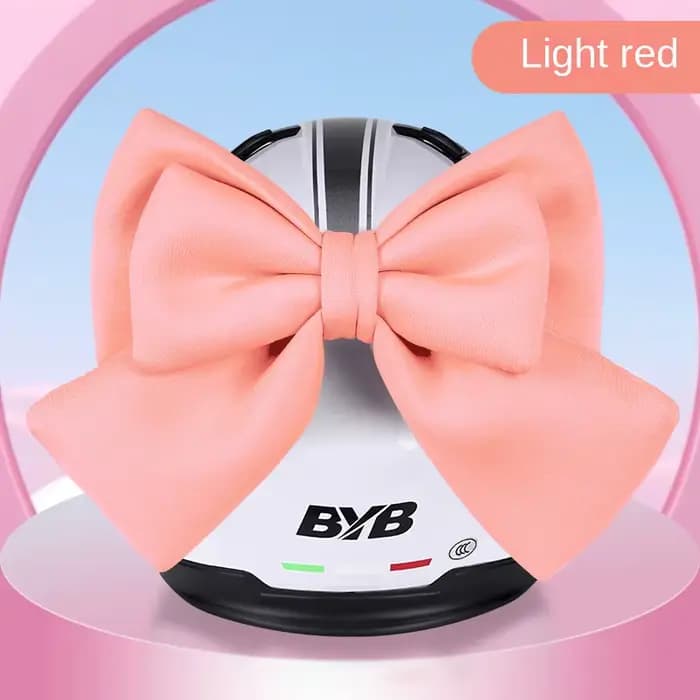 Mignon arc casque modélisation moto casque décoration Polyester coton nœud papillon universel vélo é