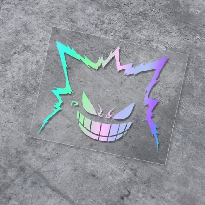 1 pièces mauvais visage souriant Anime Moto réservoir de carburant autocollants bricolage course cor