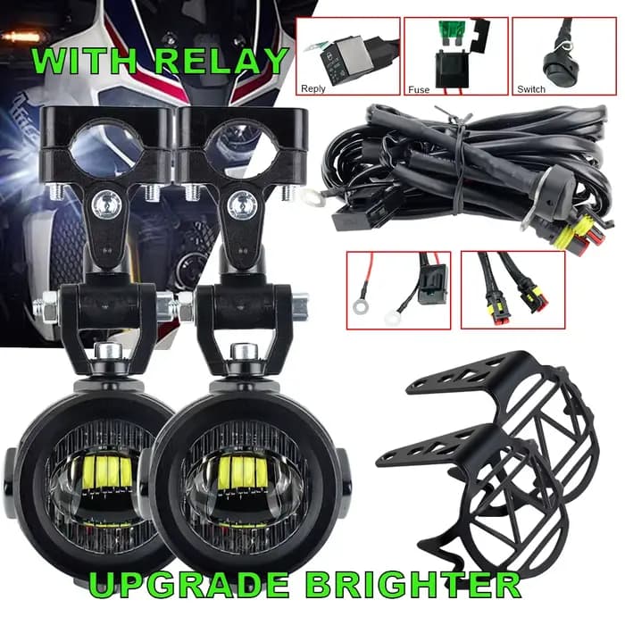 Lampe antibrouillard pour moto BMW R1200GS F800GS F700GS F650 K1600, feux auxiliaires 40W 6000K, mis