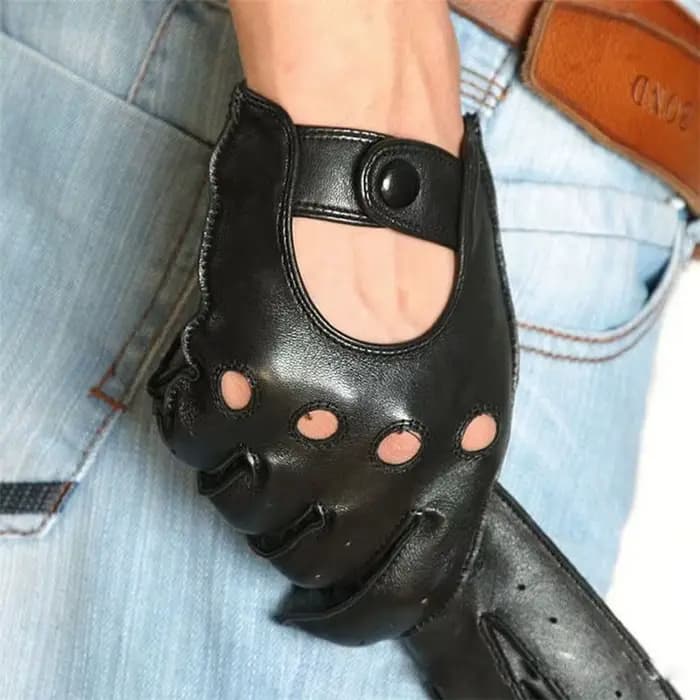 Gants en cuir véritable homme printemps automne peau d'agneau loisirs respirant écran tactile en cui