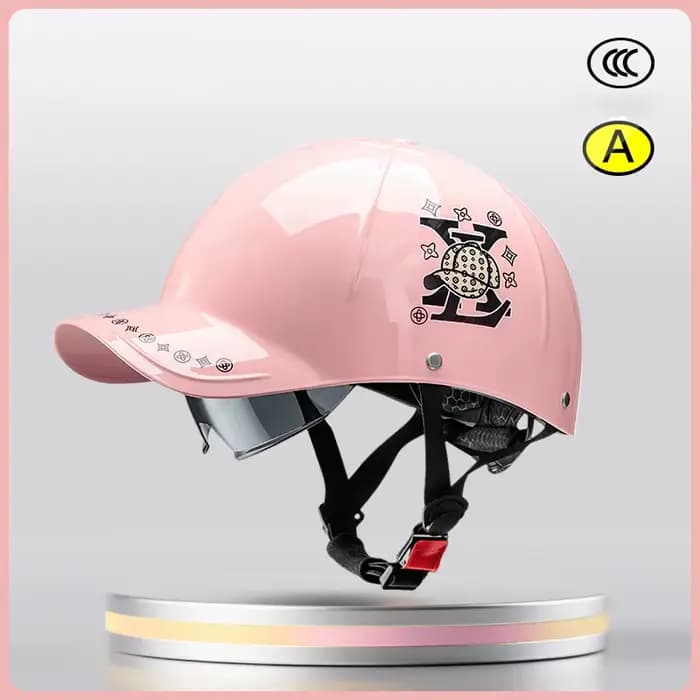 Casque de sécurité pour Scooter Cafe Racer Chopper, demi-visage, casquette d'été Vintage, demi-casqu