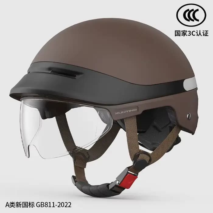 Hommes Moto demi-casque casquette De Baseball demi-visage casque Anti-UV Moto sécurité casque Casco