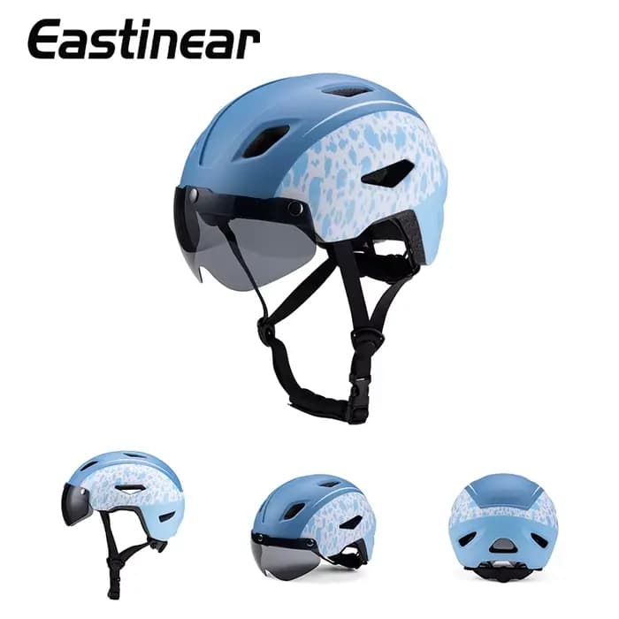 Eastinear casque de vélo pour enfants avec lunettes magnétiques léger respirant Sports de plein air
