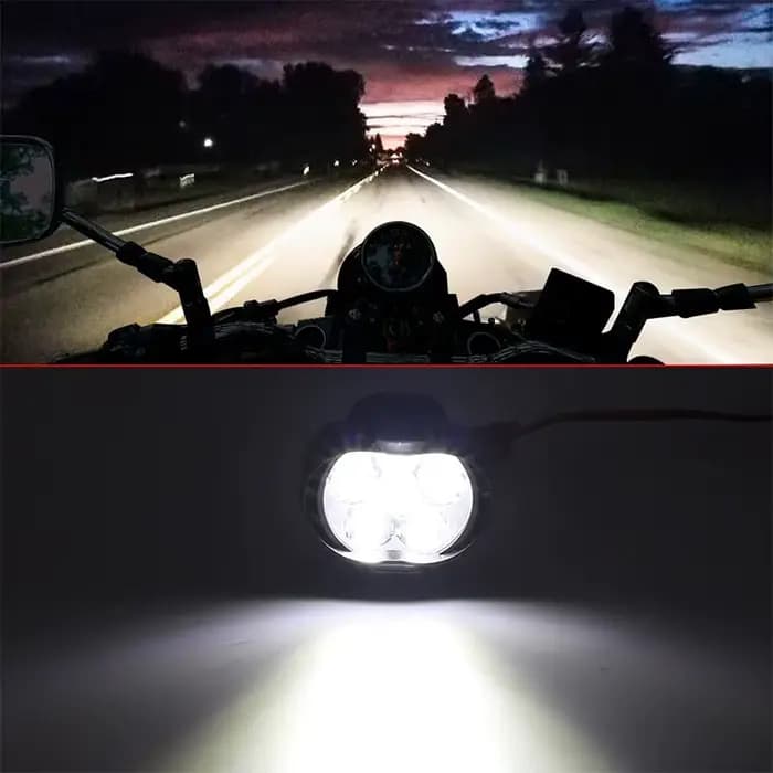 2 pièces Moto phare Led 12V haute luminosité Led lumières lampe pour Moto Moto externe avant Led Foc