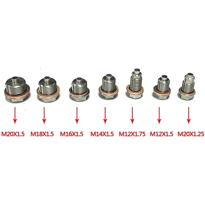 Bouchon de vidange d'huile magnétique en acier inoxydable, 2,2 d'écrou de vidange de puisard, joint
