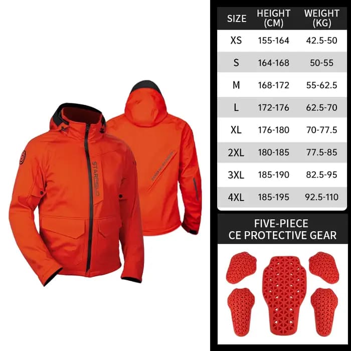 Star Field Knight – veste de moto Orange, nouveaux vêtements d'équitation d'été, tissu résistant à l