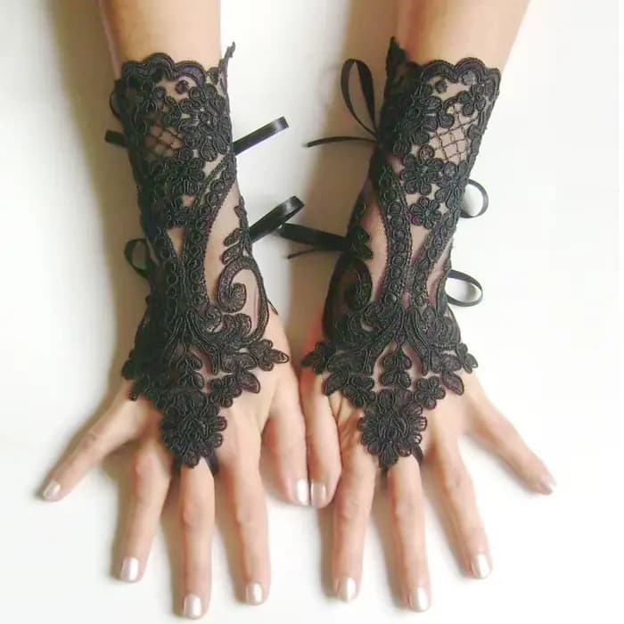 Nouvelles femmes de mariage gants sans doigts dentelle blanc noir haute qualité gants de mariage mit