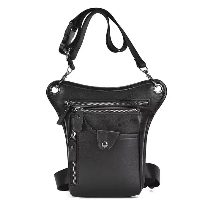 Vintage hommes taille Fanny Pack goutte jambe bandoulière sacs à bandoulière pour motocycliste en cu