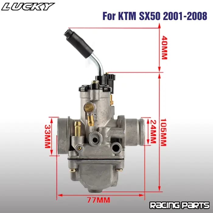 Carburateur de moto 19mm pour KTM SX 50 50cc SX50 50SX 2001-2008, pièces de carburateur pour Dirt Pi